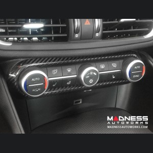 Alfa Romeo Stelvio Air Conditioning Dash Bezel - Carbon Fiber - Pre '20 - Italian Theme